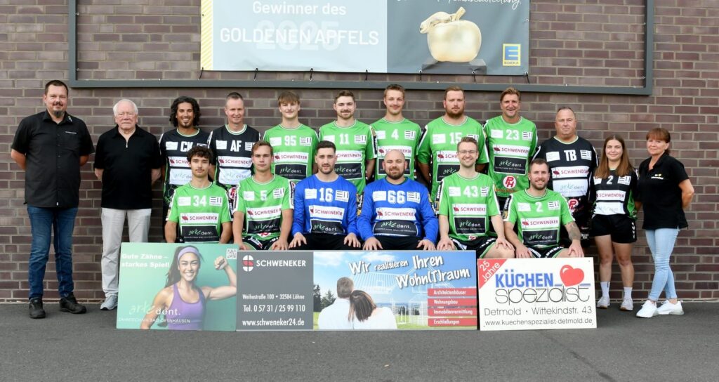 Mannschaftsfoto der Mannschaft 1. Herren des VfL Handball Mennighüffen